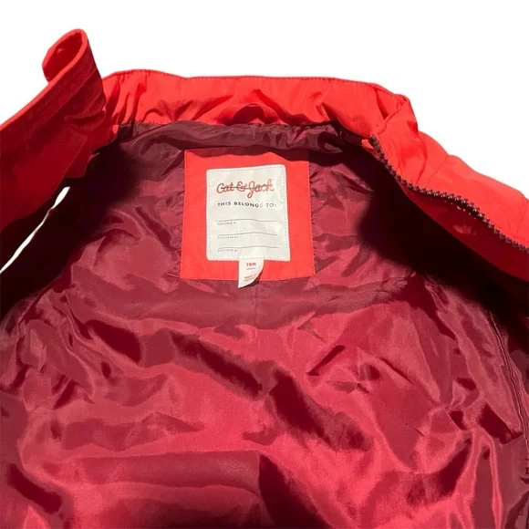 Cat & Jack Bright Red Puffer Vest - Picture 3 of 3